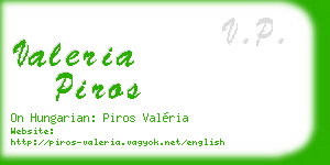 valeria piros business card