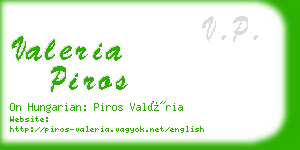 valeria piros business card